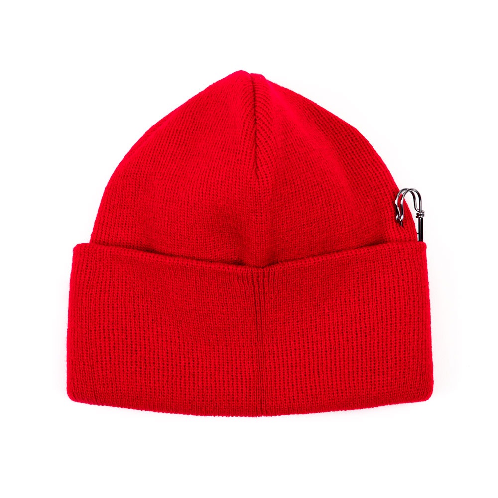 BBD Side Patch Long Beanie (Red)