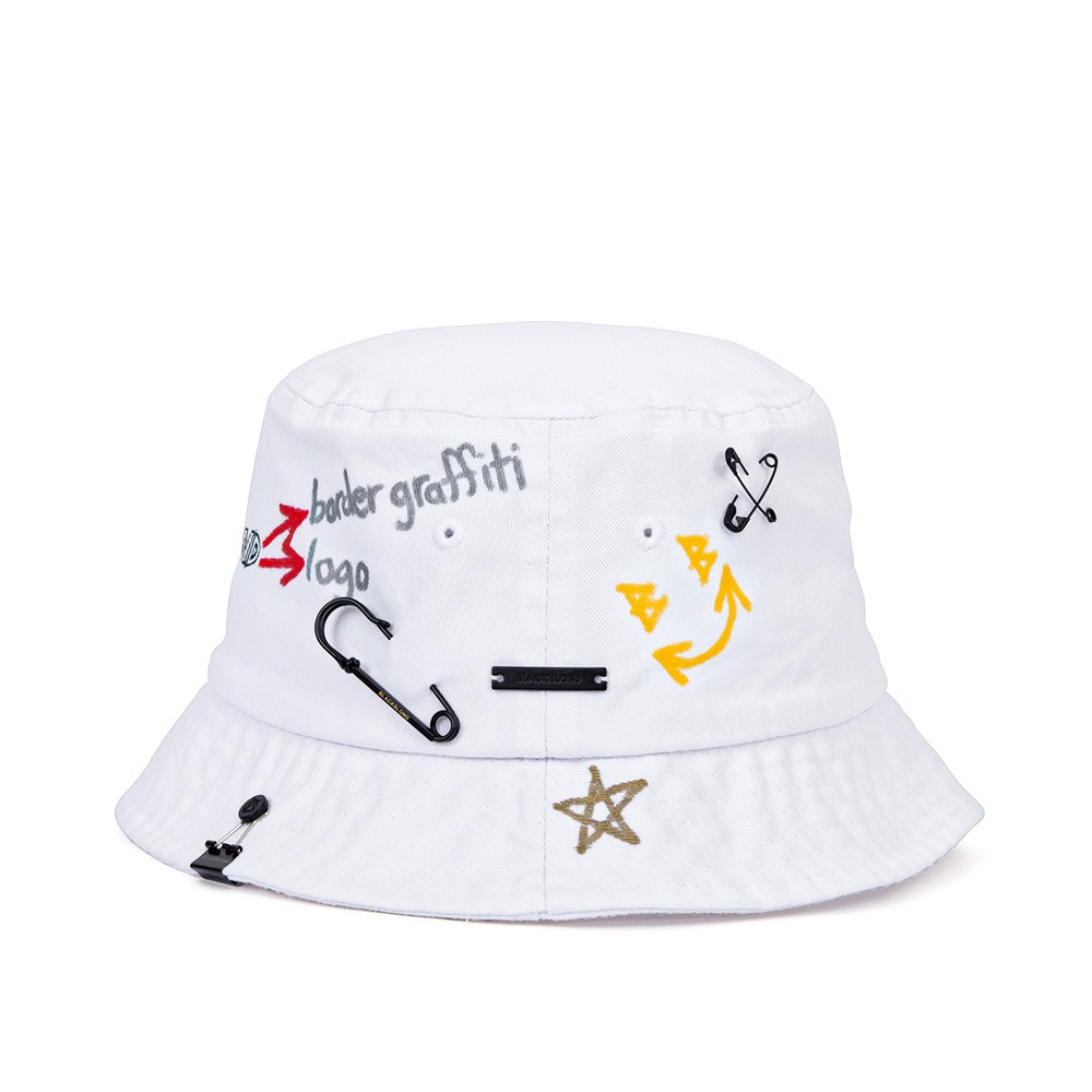 BBD Border Graffiti Logo Bucket Hat Custom Ver. (White)