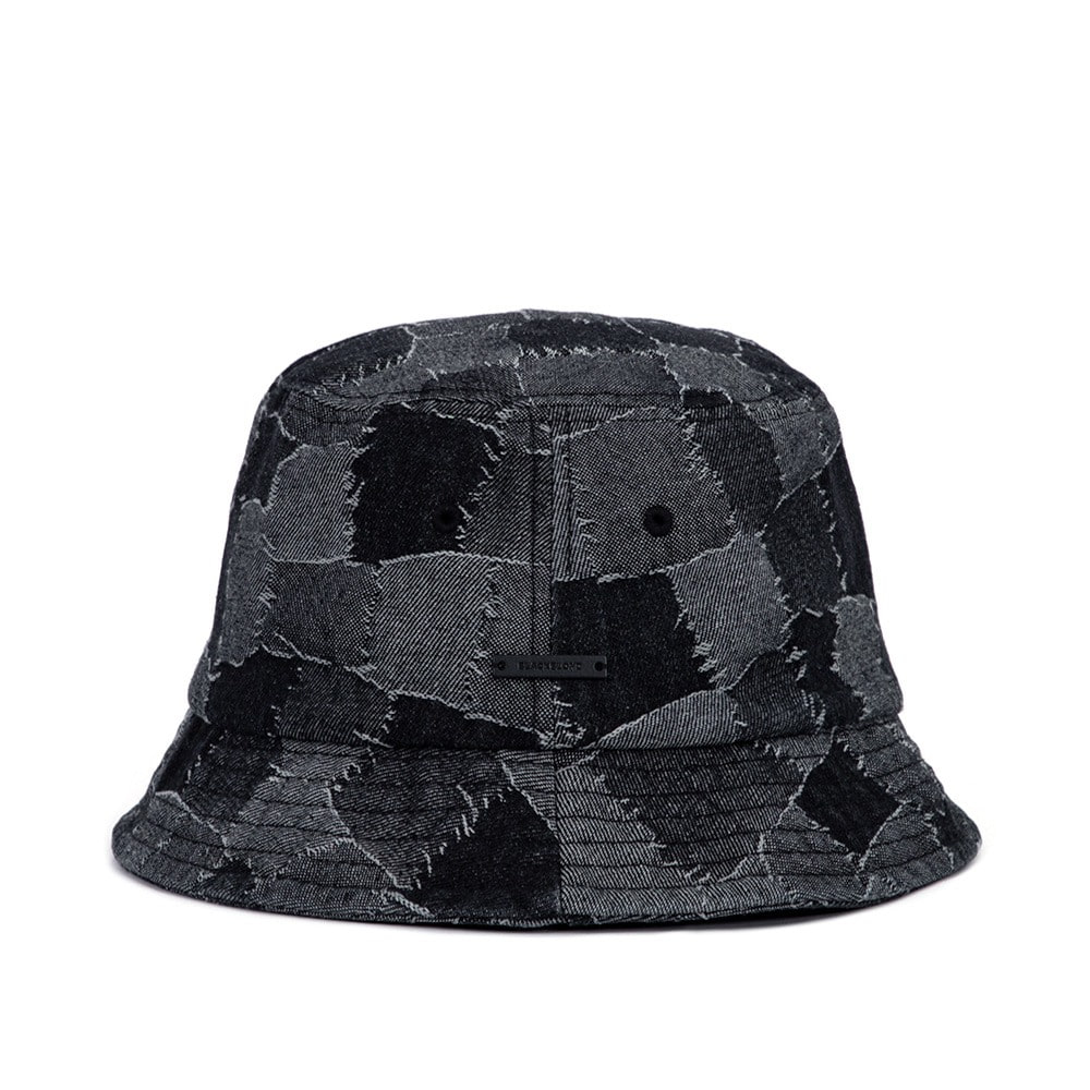 BBD Patchwork Denim Bucket Hat (Black)