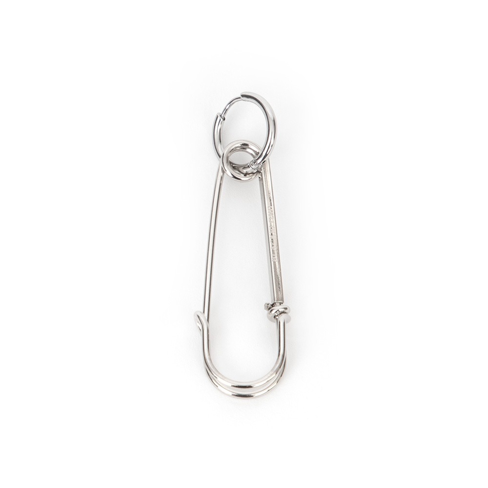 BBD Logo Safety Pin Earring (Silver)
