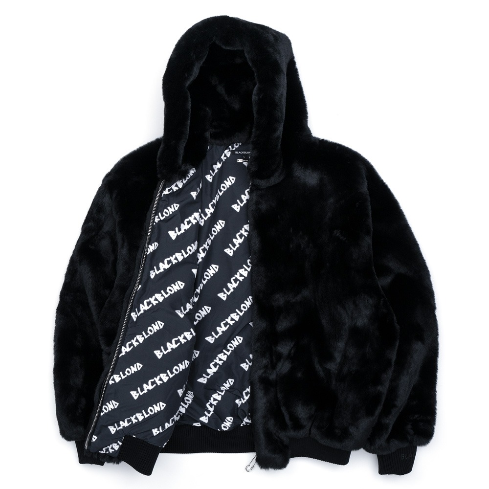 BBD Sprayed Smile Logo Fur Hood Jacket (Black)