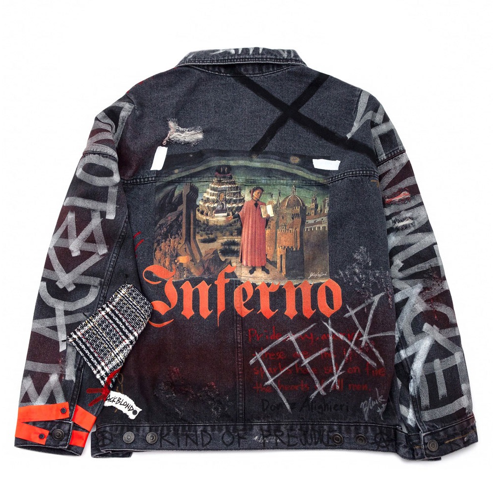 [Pre-Order] BBD Inferno Graffiti Denim Jacket (Charcoal)